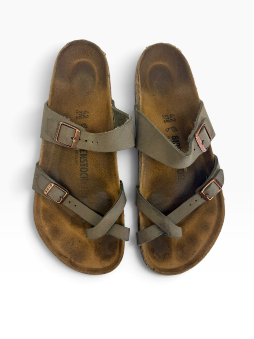 Birkenstock Mayari Birkibuc Sandals Taupe Size 42